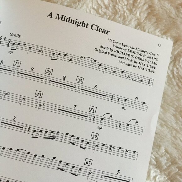 5/$25 'A Midnight Clear' Vocal Arrangement Music Sheets - Picture 3 of 3